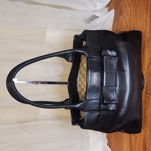Kate Spade Quinn Villa Bella Avenue Tote in Black Pebbled Leather